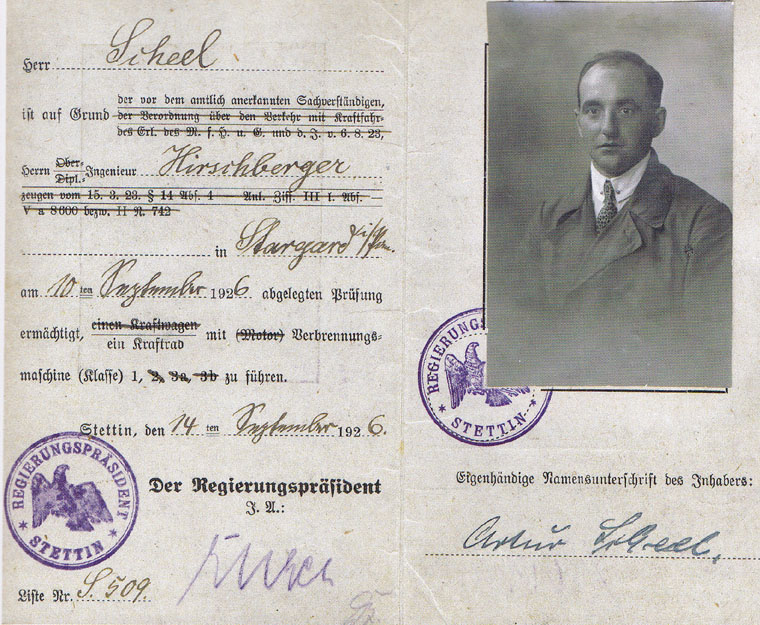 Artur Scheel Führerschein